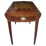Oval Mahogany Game Table with Drop Leaves